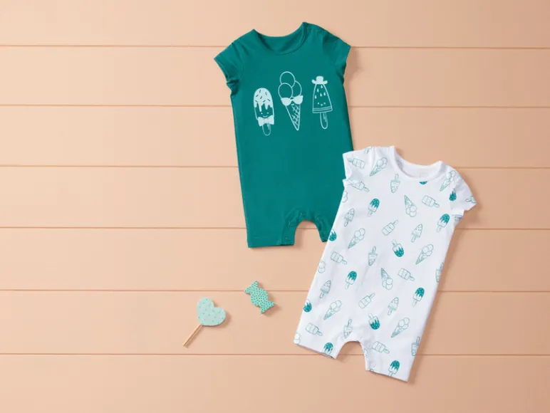 2 baby playsuits<lupilu® Sale
