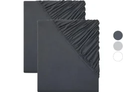 2 jersey hoeslakens 180-200 x 200 cm<LIVARNO home Discount