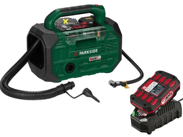 Accu-compressor en -luchtpomp 20 V met accu en lader<PARKSIDE® Discount