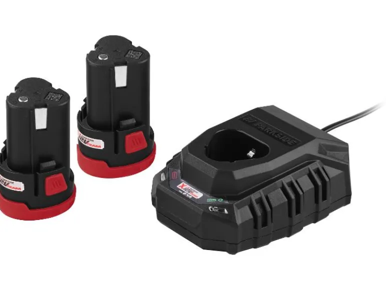 Accu-schroefboormachine en -slagschroevendraaier 12 V met accu's en lader<PARKSIDE PERFORMANCE® New