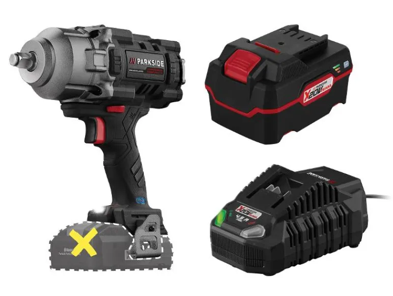 Accu-slagmoersleutel 1/2" 20 V met accu en lader<PARKSIDE PERFORMANCE®