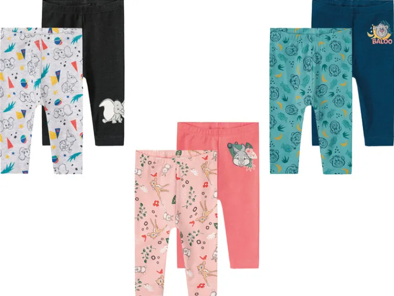 Baby leggings, 2 stuks, met hoog bio-katoengehalte< Clearance
