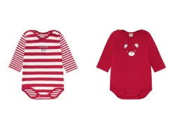 Baby romper, 2 stuks, met kruisknopen<KANZ Hot