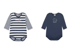 Baby romper, 2 stuks, met kruisknopen<KANZ Hot
