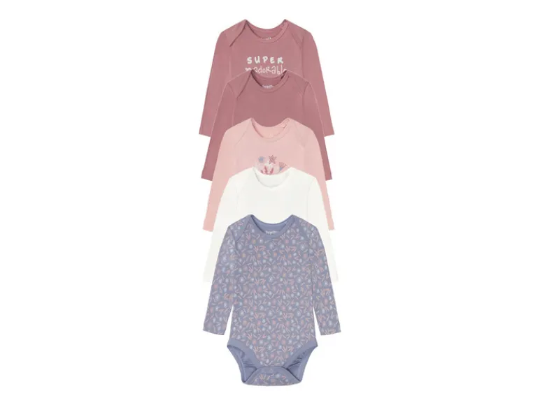 Babymeisjes rompertjes, 5 stuks, van zuivere bio-katoen<lupilu® New