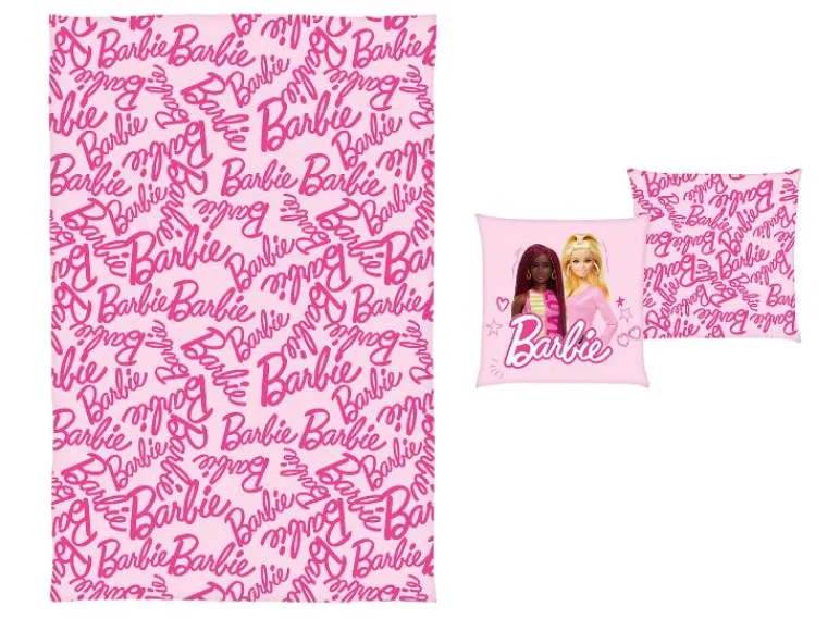 Barbie Deken met kussen 100 x 150 cm< Clearance