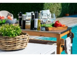 Bijzettafel met RVS blad<dobar