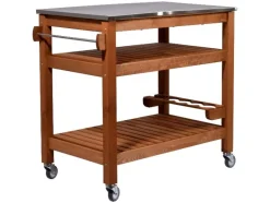 Bijzettafel met RVS blad<dobar