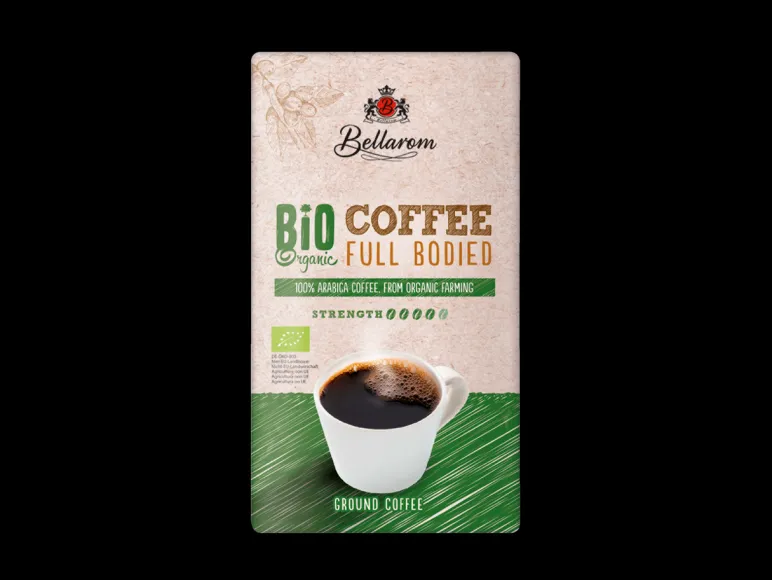 Bio gemalen koffie goud<Bellarom Hot