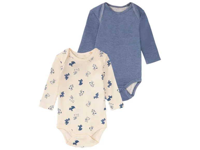 Body's voor babyjongens, set van 2, van bio-katoen<lupilu® Outlet