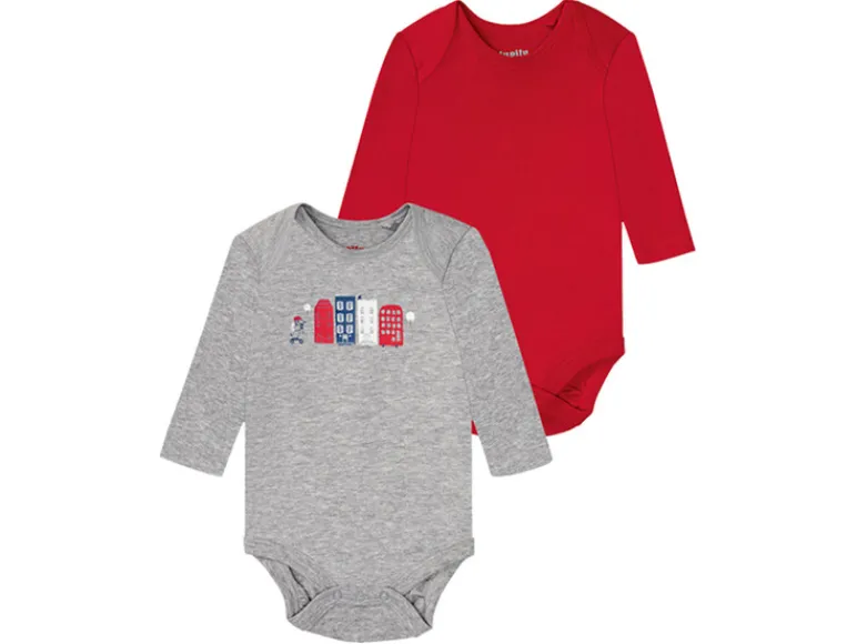 Body's voor babyjongens, set van 2, van bio-katoen<lupilu® Outlet