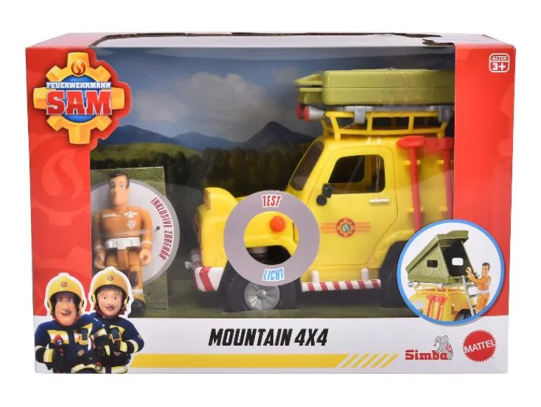 Brandweerman Sam terreinwagen met daktent<Simba Discount