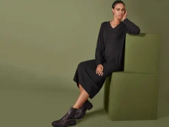Dames midi-gebreide jurk<esmara® Sale