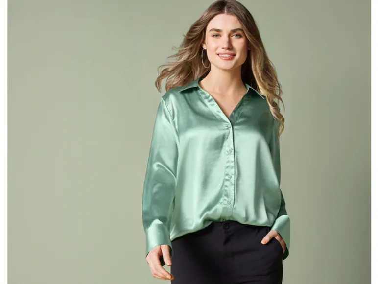 Dames satijnen blouse<esmara® New