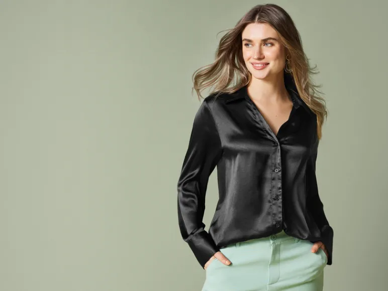 Dames satijnen blouse<esmara® New