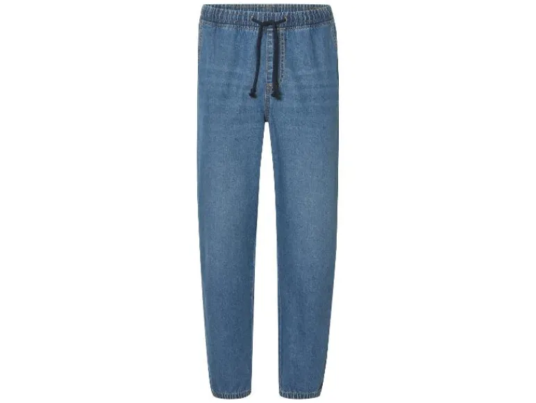 Denim heren joggers - Slim fit<LIVERGY® Discount