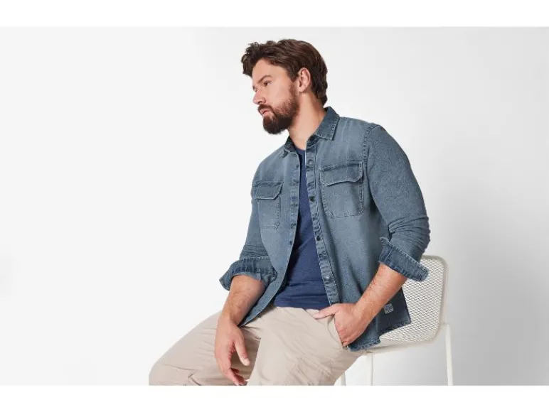 Denim heren overhemd<LIVERGY® Best