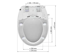 Douche-wc opzetstuk met soft-close-mechanisme en snelsluiting<Eisl Online