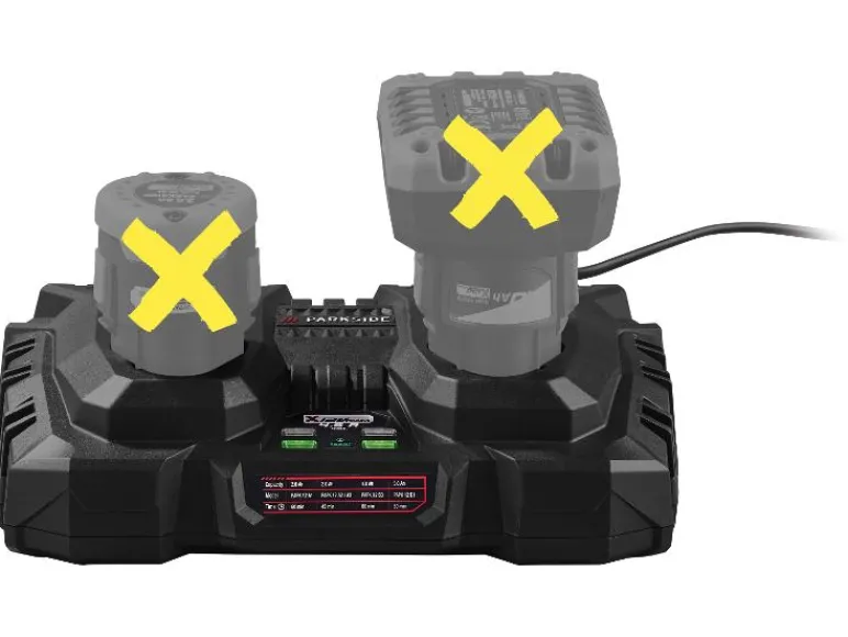 Dubbele accu-oplader 12 V<PARKSIDE® Clearance