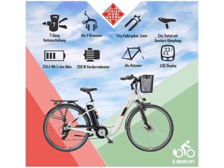 E-bike City RC822 multitalent 28"<TELEFUNKEN Hot