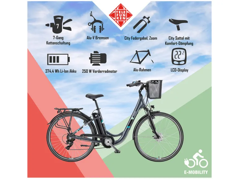 E-bike City RC822 multitalent 28"<TELEFUNKEN Hot