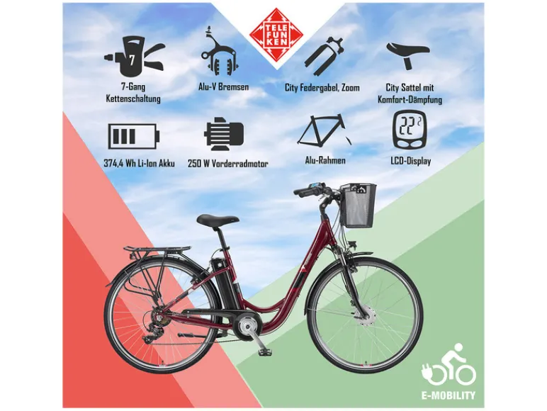 E-bike City RC822 multitalent 28"<TELEFUNKEN Hot