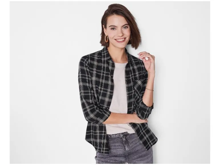 Flanellen dames blouse<esmara® Clearance