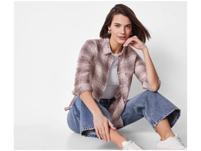 Flanellen dames blouse<esmara® Clearance