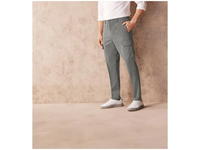 Flanellen heren cargobroek<LIVERGY® Clearance