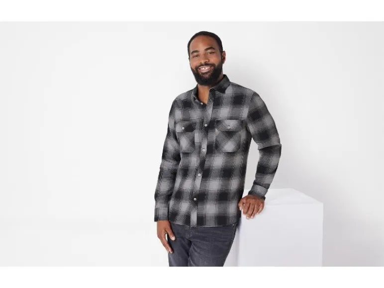 Flanellen heren overhemd<LIVERGY® Clearance