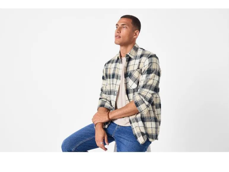 Flanellen heren overhemd<Esmara Men Outlet