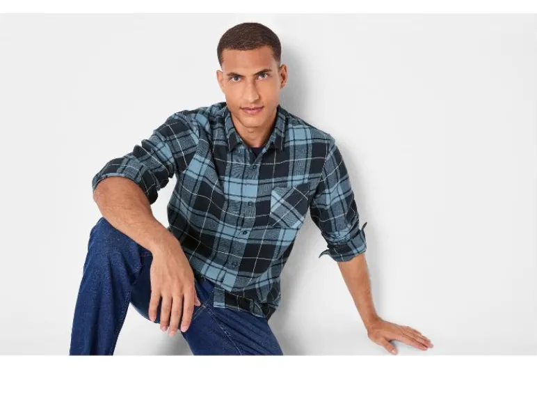 Flanellen heren overhemd<Esmara Men Outlet