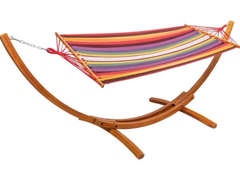 Hangmat met houten standaard<LIVARNO home Hot
