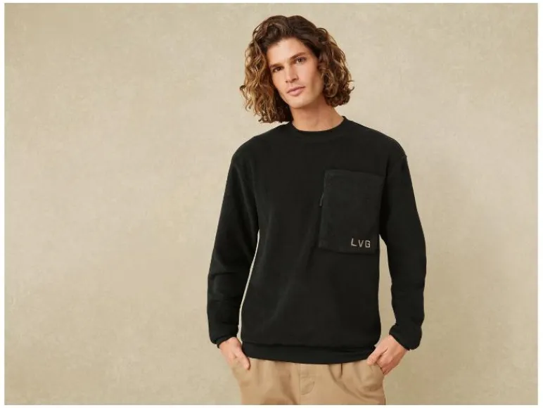 Heren fleecetrui<LIVERGY® Clearance