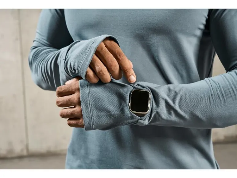 Heren sportshirt met smartwatch opening<CRIVIT Outlet