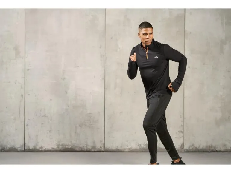 Heren sportshirt met smartwatch opening<CRIVIT Outlet