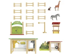 Houten boerderij/dierentuin/boomhut<Playtive Outlet