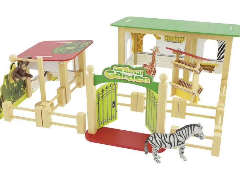 Houten boerderij/dierentuin/boomhut<Playtive Outlet