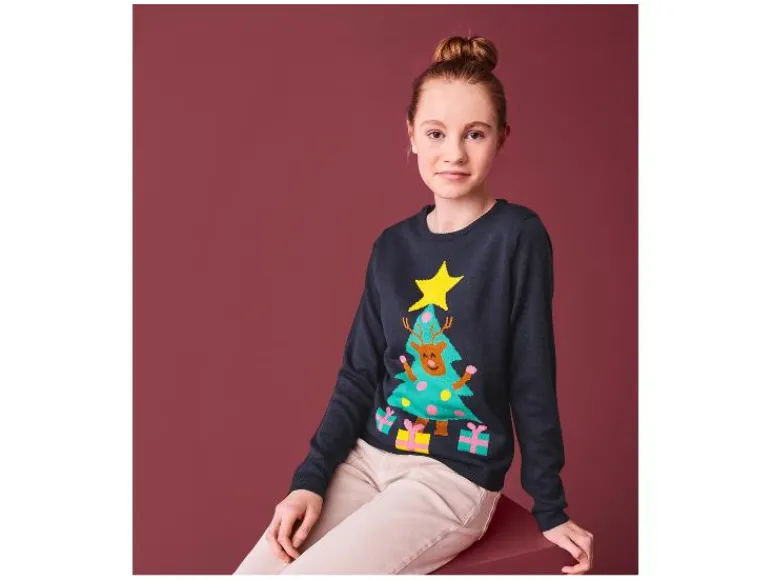 Kinder kersttrui met lampjes<pepperts!® Best