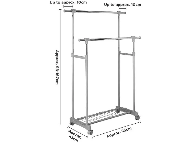 Kledingrek met wielen<LIVARNO® Online