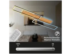 LED-plafondlamp met backlight<Briloner Outlet