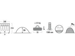 4-persoons tent Monodome XL<HIGH PEAK Sale