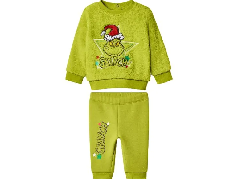 Pluche baby kerstset 2-delig The Grinch< New