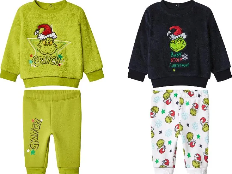 Pluche baby kerstset 2-delig The Grinch< New