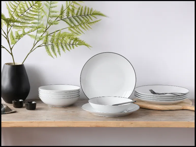 Serviesset Luna Black Line<Creatable Online