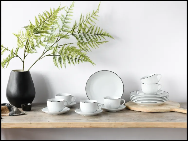 Serviesset Luna Black Line<Creatable Online