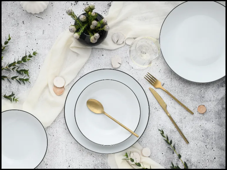 Serviesset Luna Black Line<Creatable Online