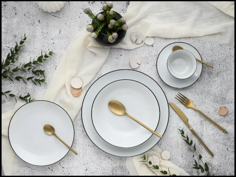 Serviesset Luna Black Line<Creatable Online