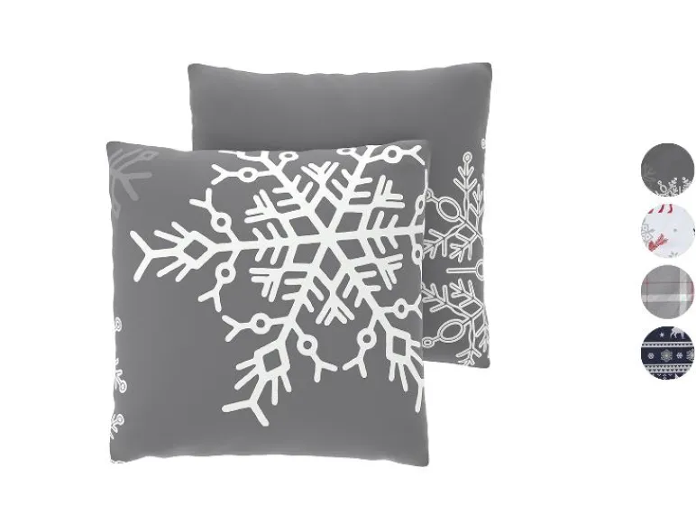 Set van 2 fleece kussenslopen 60 x 50 cm<LIVARNO® New