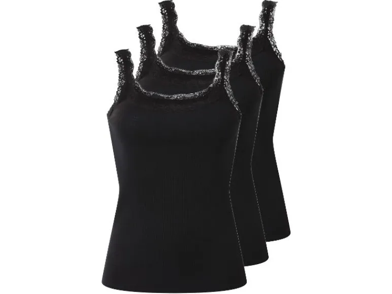 Set van 3 geribde dames tops<esmara® Hot
